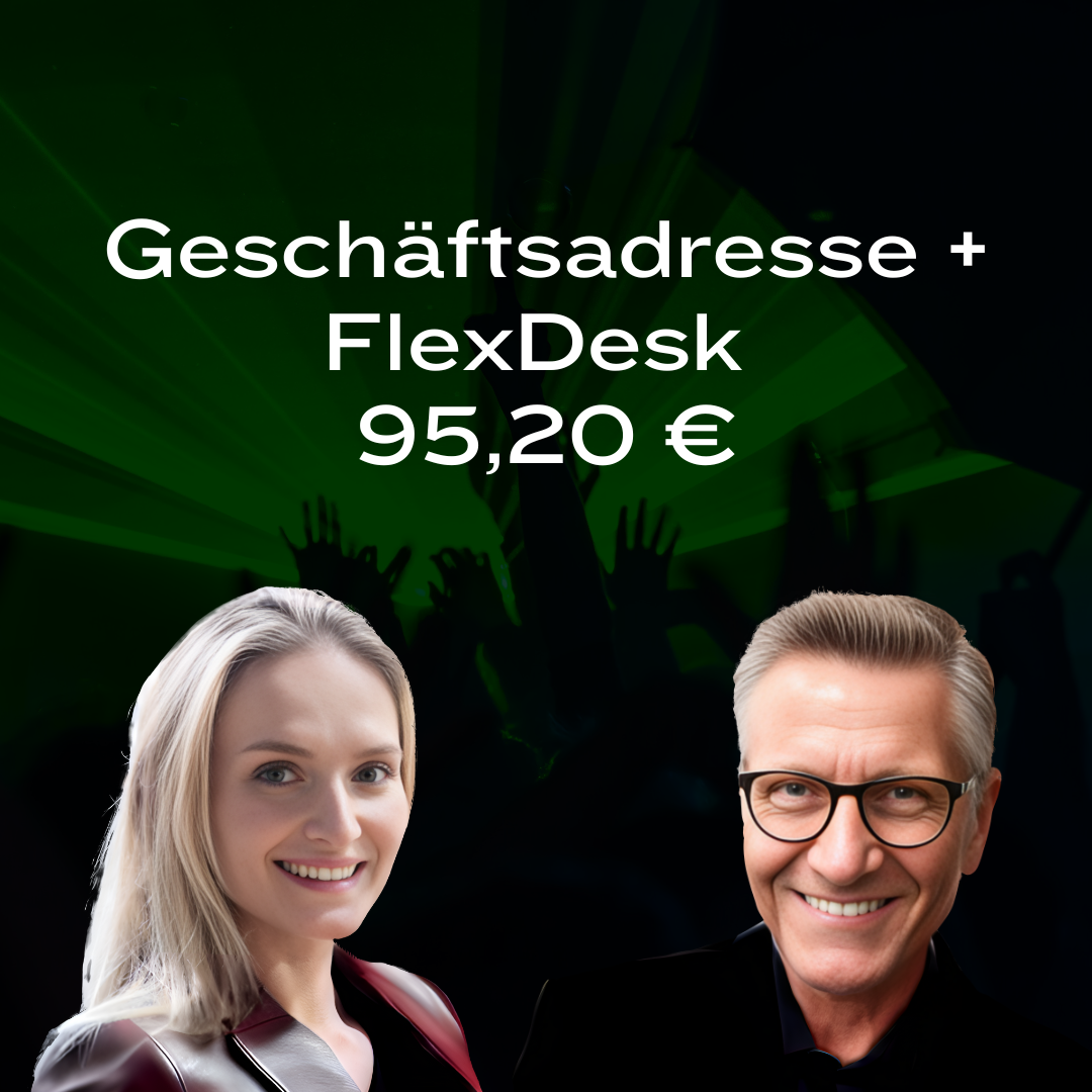 Geschäftsadresse + FlexDesk 95,20 €